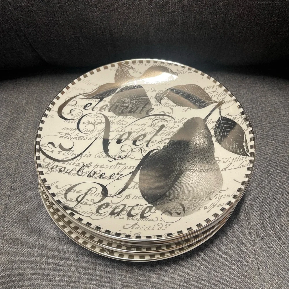 Restoration Hardware Christmas Holiday Plate Set